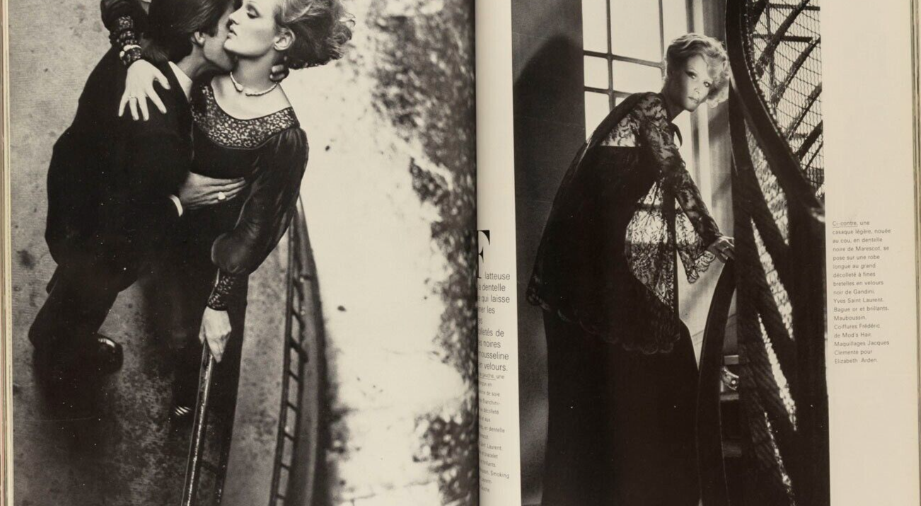 PETER USTINOV Guest edit PARIS VOGUE December 1975 January 1976 BOURDIN Newton