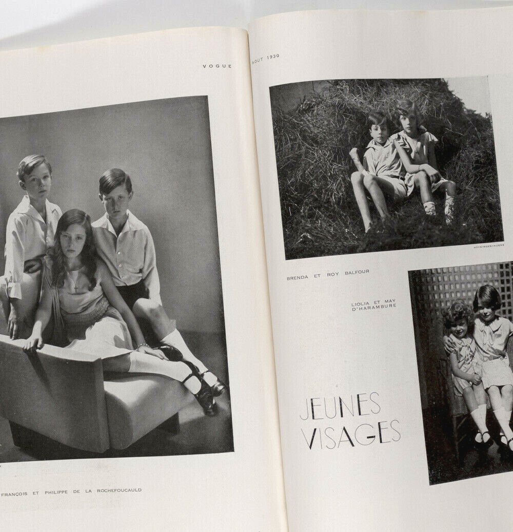 A.E.MARTY Art Deco AUGUST 1930 vtg PARIS VOGUE French fashion COLLECTIONS Travel