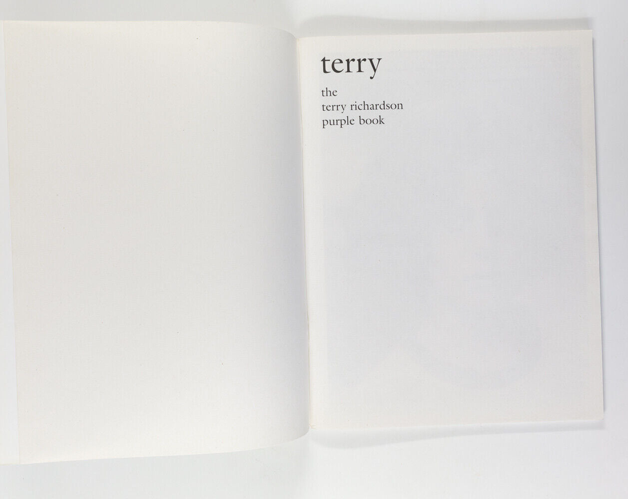 TERRY RICHARDSON Purple Fashion Magazine photo book BOB Kate Moss SUSAN ELDRIDGE