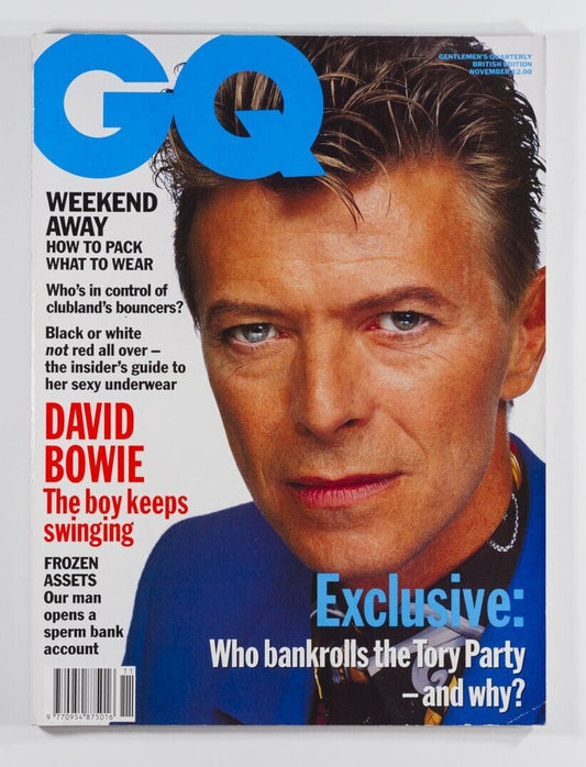 David Bowie MARK VANDERLOO Terry Gilliam IAIN BANKS Ken Follett ~ GQ magazine UK