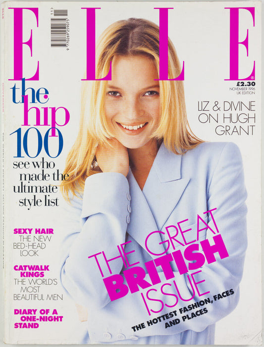 KATE MOSS Jude Law ELIZABETH HURLEY Tara Fitzgerald HONOR FRASER Elle magazine