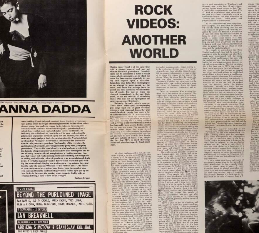 Robert Mapplethorpe LISA LYON Barbara Kruger GLENN BRANCA ZG radical magazine US