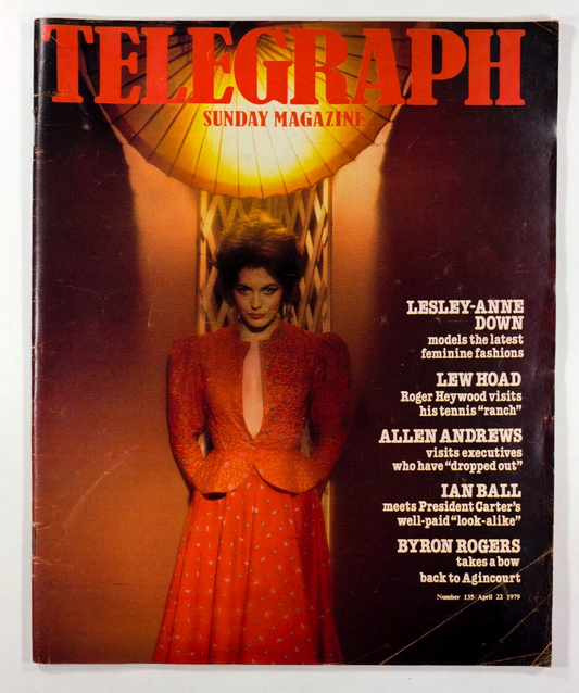 Lesley Anne Down LEW HOAD Byron Rogers AGINCOURT   Telegraph magazine April 1979