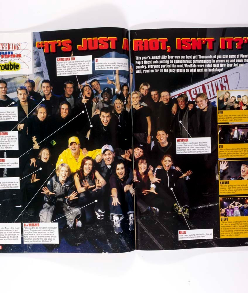 THE SPICE GIRLS All Saints STEPS Smash Hits UK December 1998 Graeme Squires FIVE