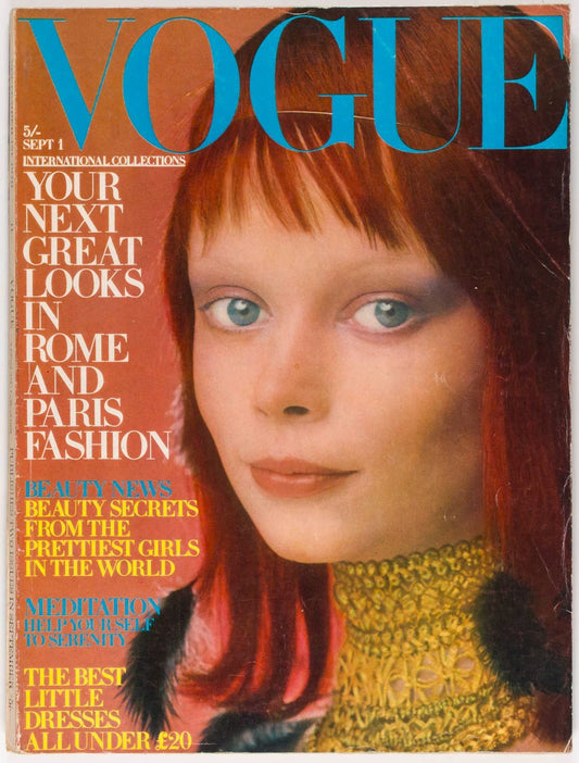 Mouchy NORMAN PARKINSON Jean Shrimpton VOGUE September 1970 Ingrid Boulting ROME