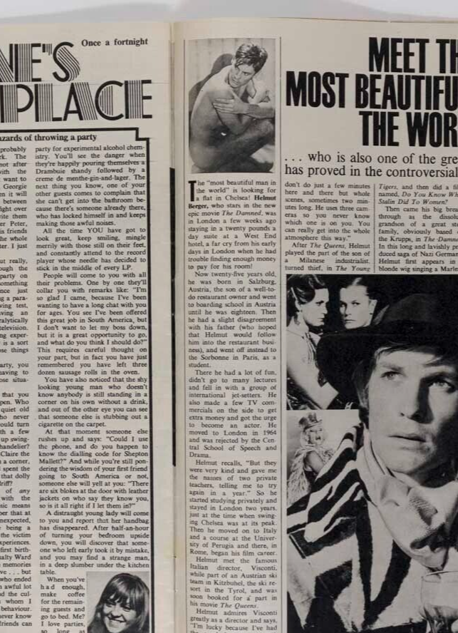 Doors JIM MORRISON Helmut Berger BIBA Mr Freedom JANET REGER Petticoat magazine