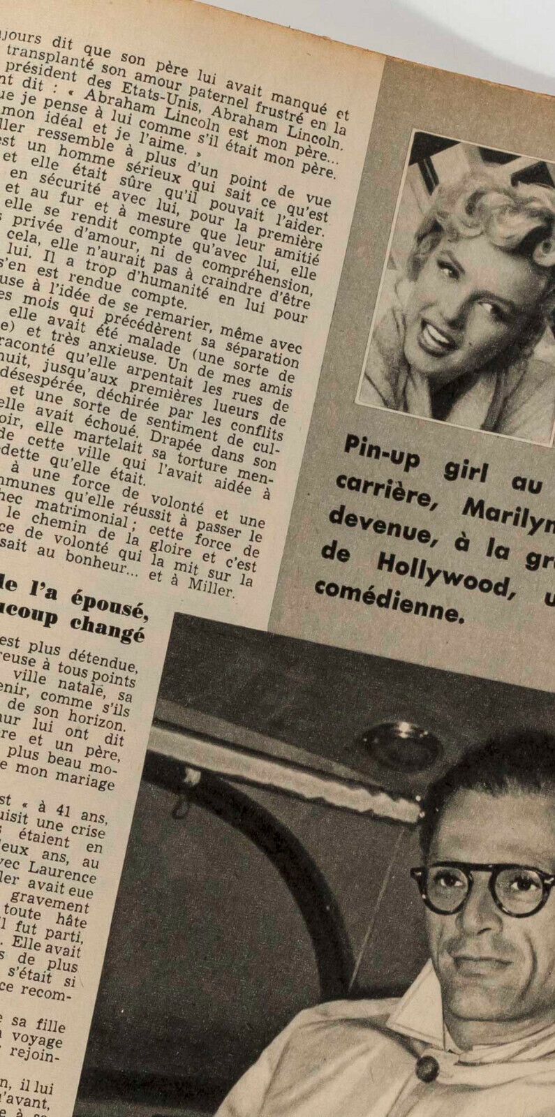 MARILYN MONROE Arthur Miller RARE Belgium LECTURES d'Aujourd'hui magazine 1950's