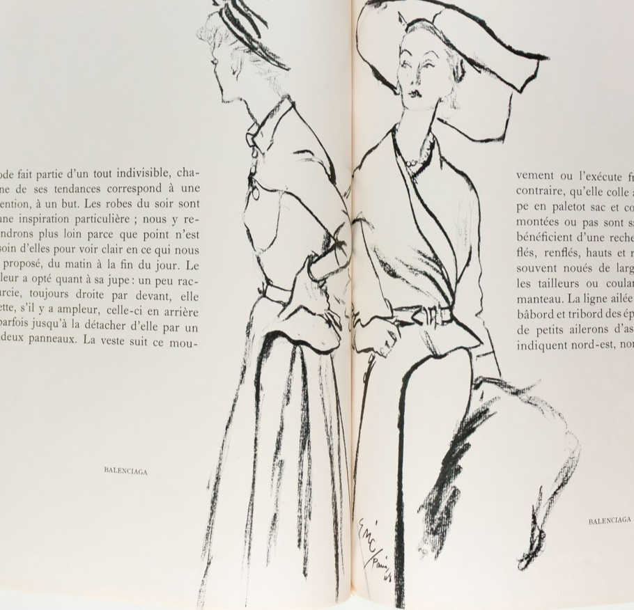 Carl Erickson BALENCIAGA Jean Cocteau PARIS VOGUE October 1948 Anouk Aimee GRES