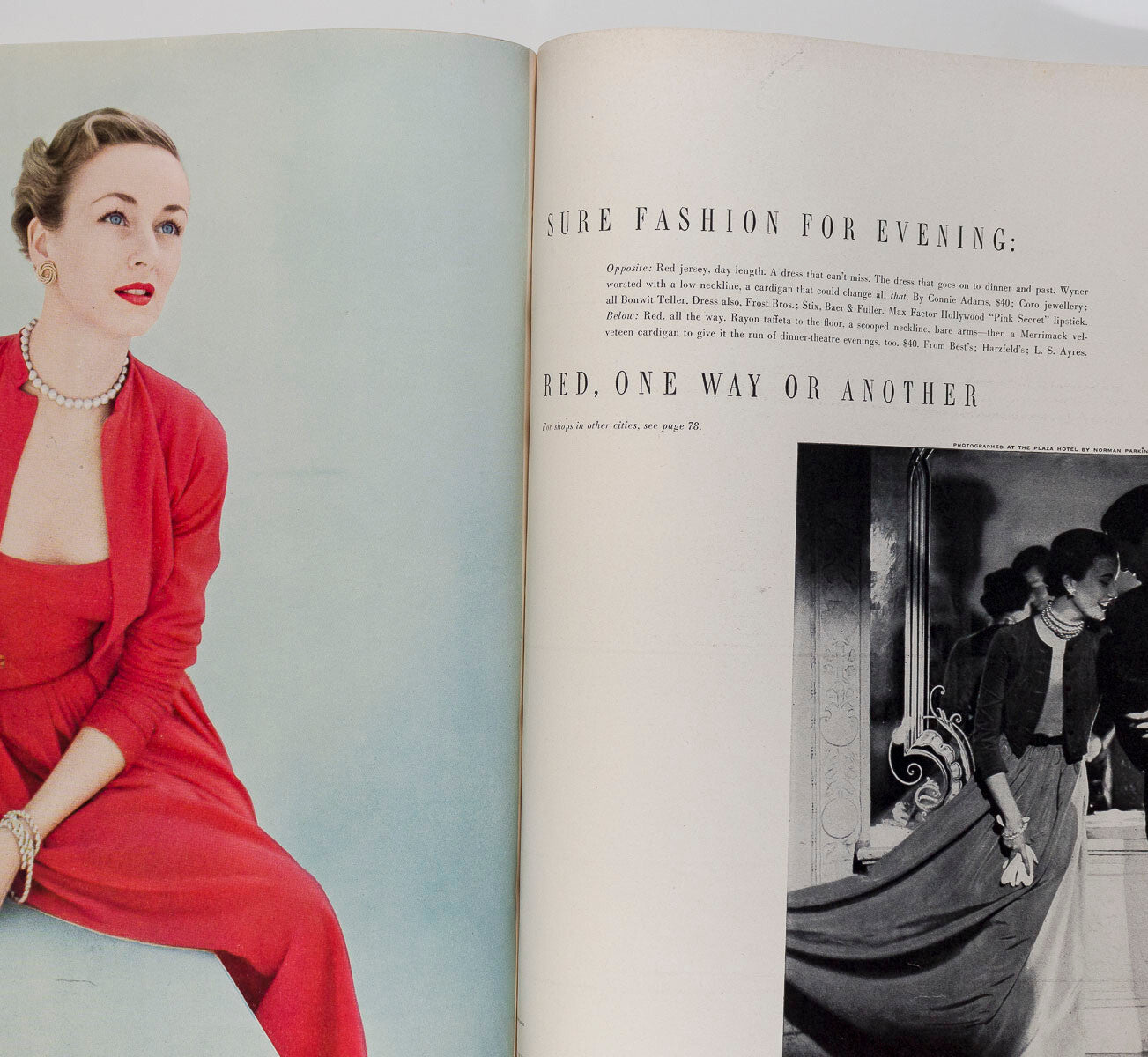 John Rawlings COLLEGE ISSUE vtg 1940's 40s fashion US VOGUE magazine August 1949