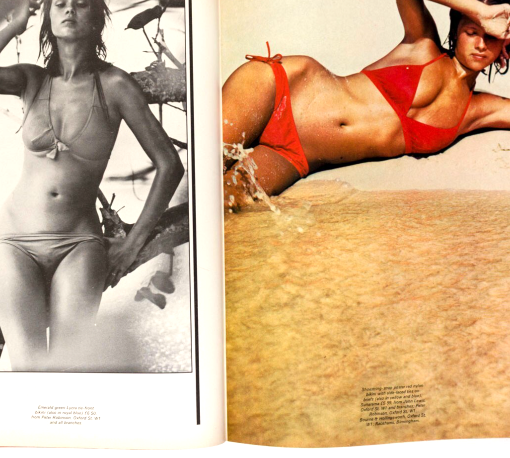 Swimwear LINDA McCARTNEY Jive dancing HONEY MAGAZINE June 1975 50 birthday gift