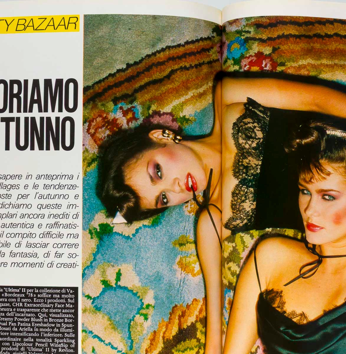 Michelle Stevens GIA CARANGI Alta Moda HARPER'S BAZAAR ITALIA September 1978 vtg