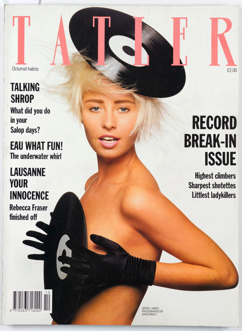 Wendy James TRANSVISION VAMP Bailey ISABELLA BLOW John Kobal VTG Tatler magazine