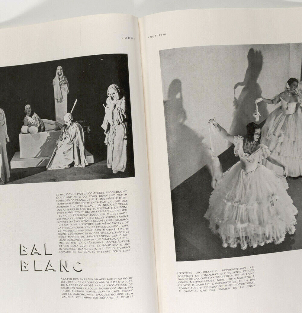 A.E.MARTY Art Deco AUGUST 1930 vtg PARIS VOGUE French fashion COLLECTIONS Travel