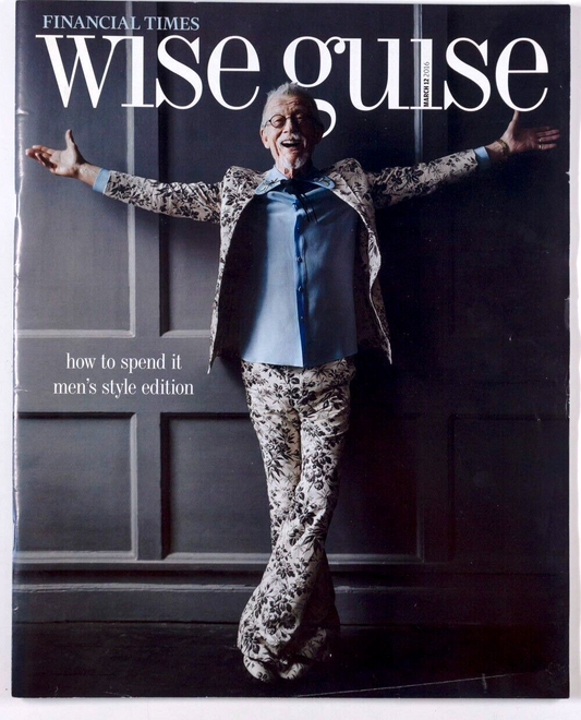 John Hurt KRIS VAN ASSCHE Stephen Webster VARVATOS ~ Wise Guise FT magazine 2016