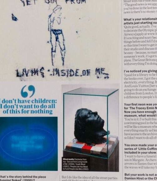 TRACEY EMIN Zoe Wanamaker SNOOP DOG Brian Cox AI WEIWEI Topman TIME OUT magazine