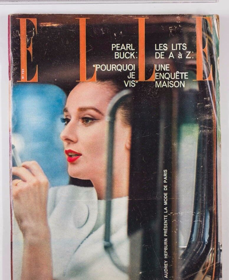 AUDREY HEPBURN Jeanne Moreau RENE GRUAU FRENCH ELLE magazine ...