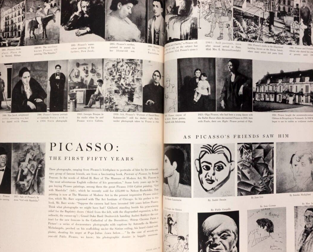 JOANNA McCORMICK Natalie Wood PICASSO Vogue 1957 June RENE BOUCHE Penn AGA KHAN