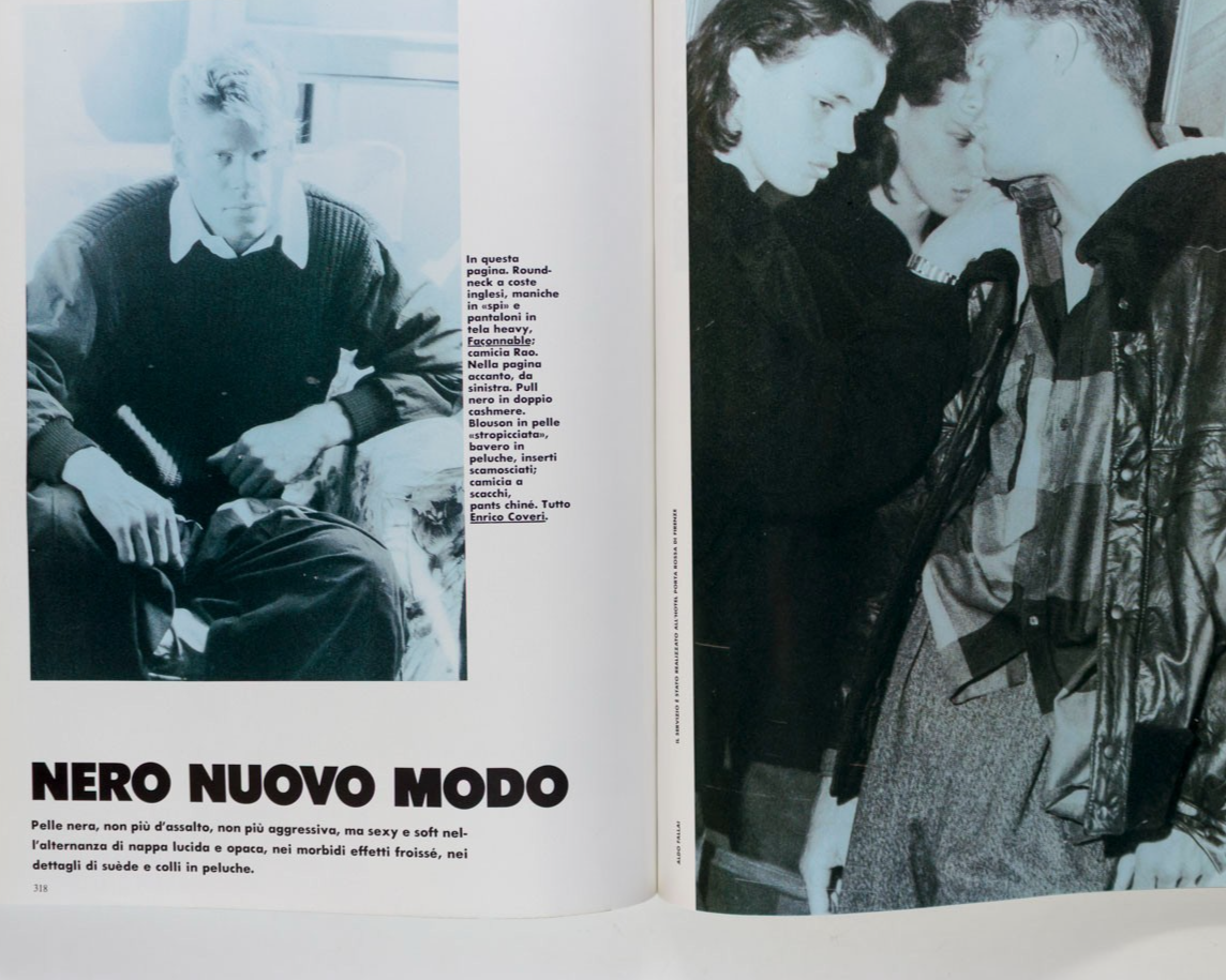 John Malkovich KEITH HARING Barry Kamen ALDO FALLAI L'uomo Vogue October 1984