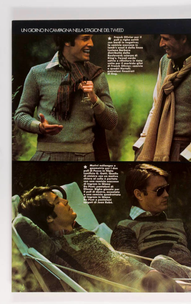 Giorgio Armani's 1st magazine L'UOMO VOGUE Dirk Bogarde LOU REED August 1974