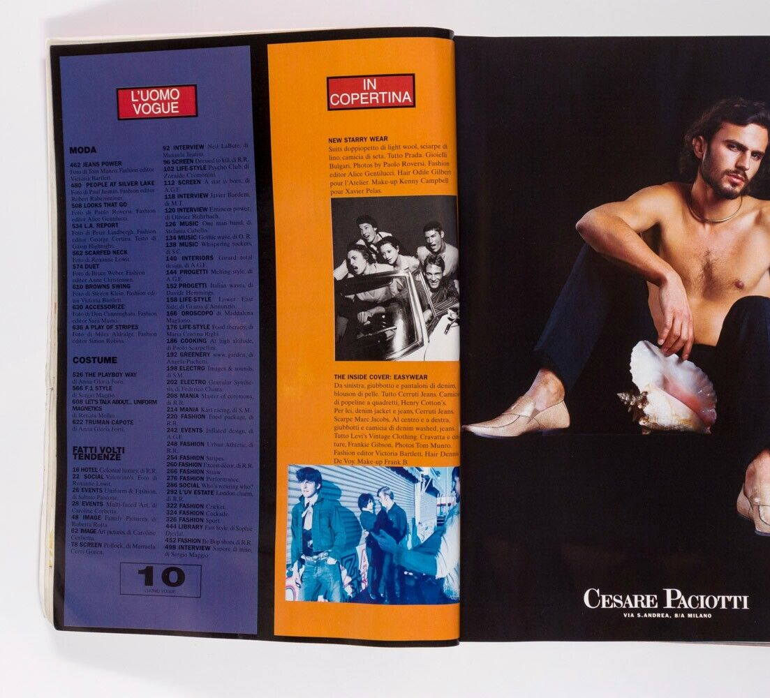 BRUCE WEBER Carlsson Twins ALDRIDGE Bill Gentle LACOSTE Prada  L'UOMO VOGUE 2001