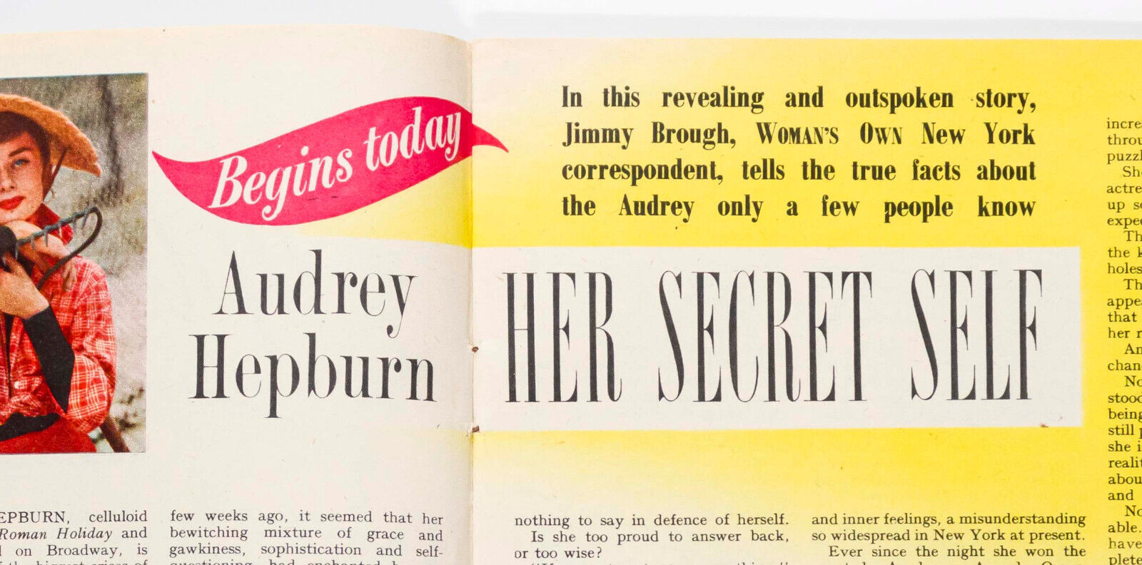 AUDREY HEPBURN Elizabeth Taylor ROBB Rex Harrison ARDEN Omo WOMAN'S OWN Magazine