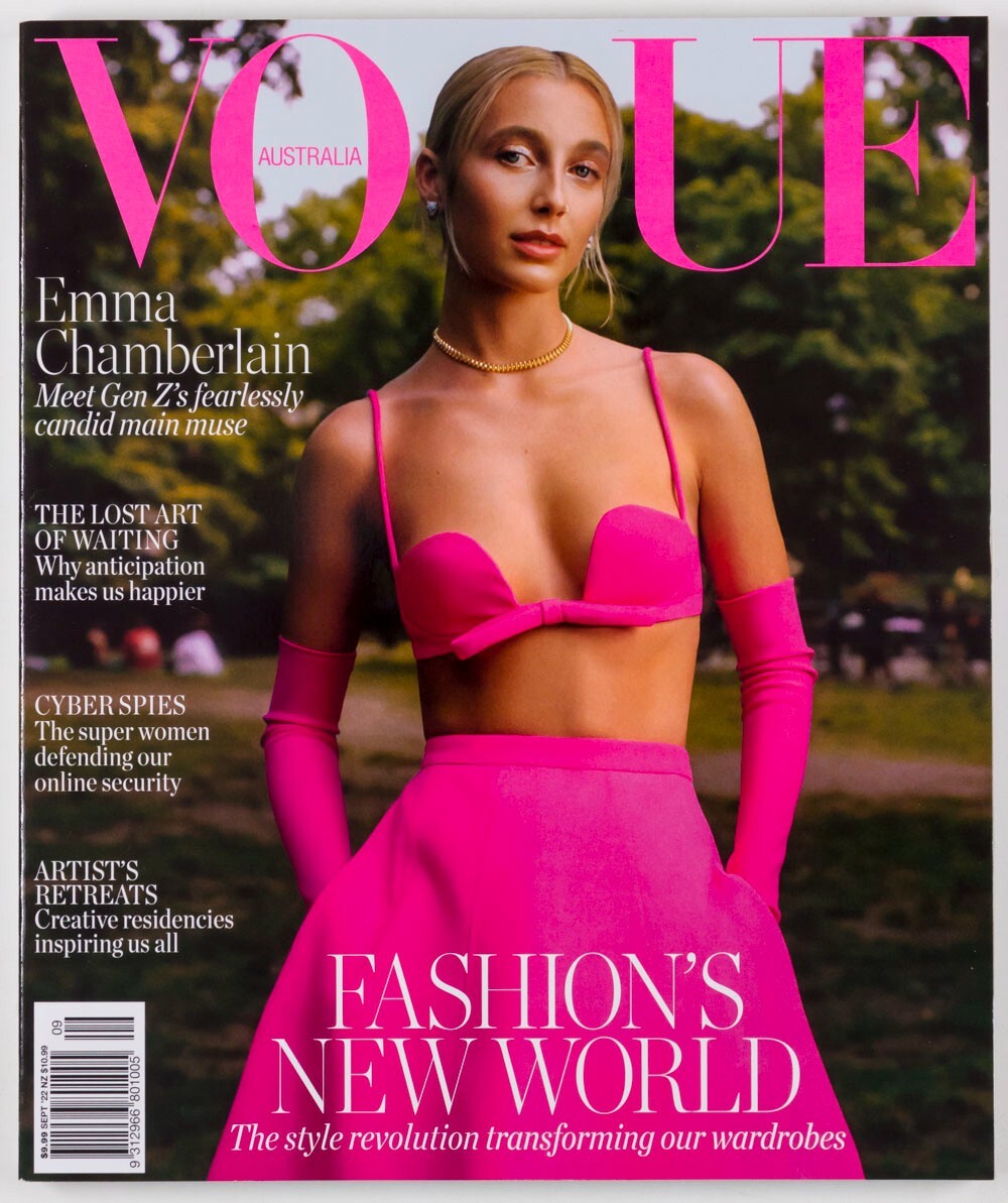 Emma Chamberlain GEN Z Cyber spies ARTIST RETREATS Vogue Australia magazine 2022