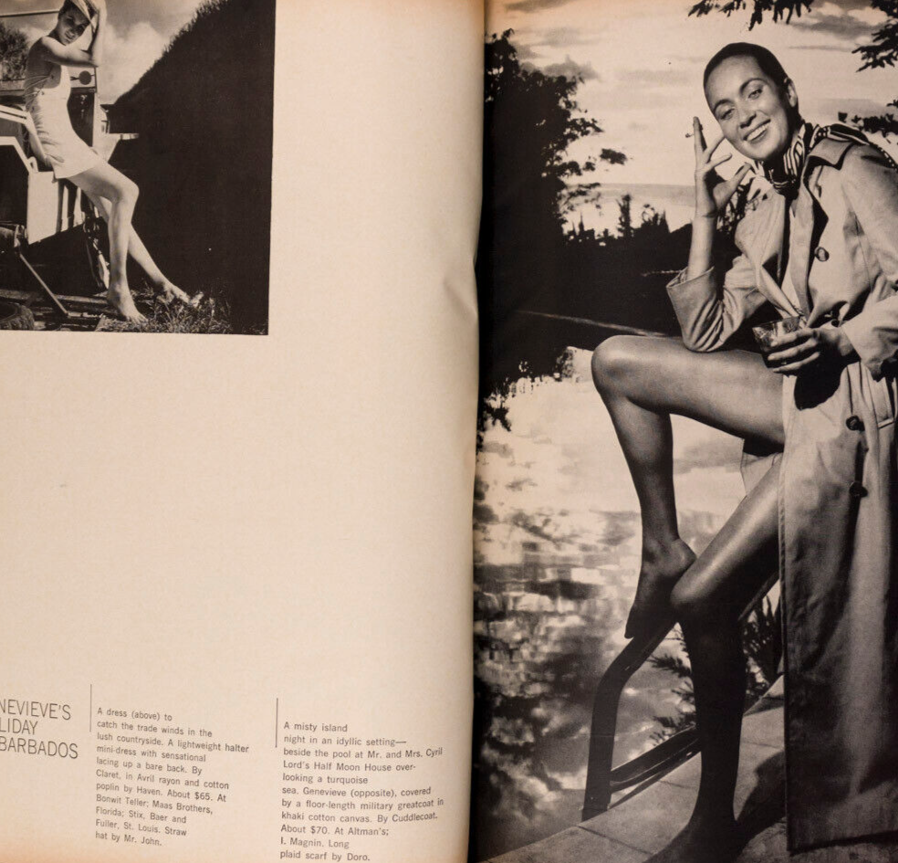 Heide Wiedeck EASTER ISLANDS Chile BILL BRANDT Harpers Bazaar May 1970 vtg INDIA
