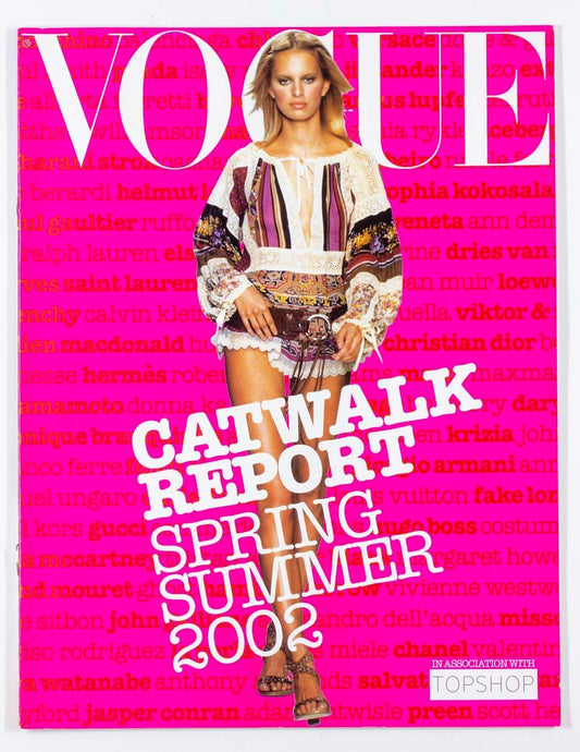 Karolina Kurkova CATWALK REPORT Vogue magazine SPRING SUMMER 2002 Collections UK