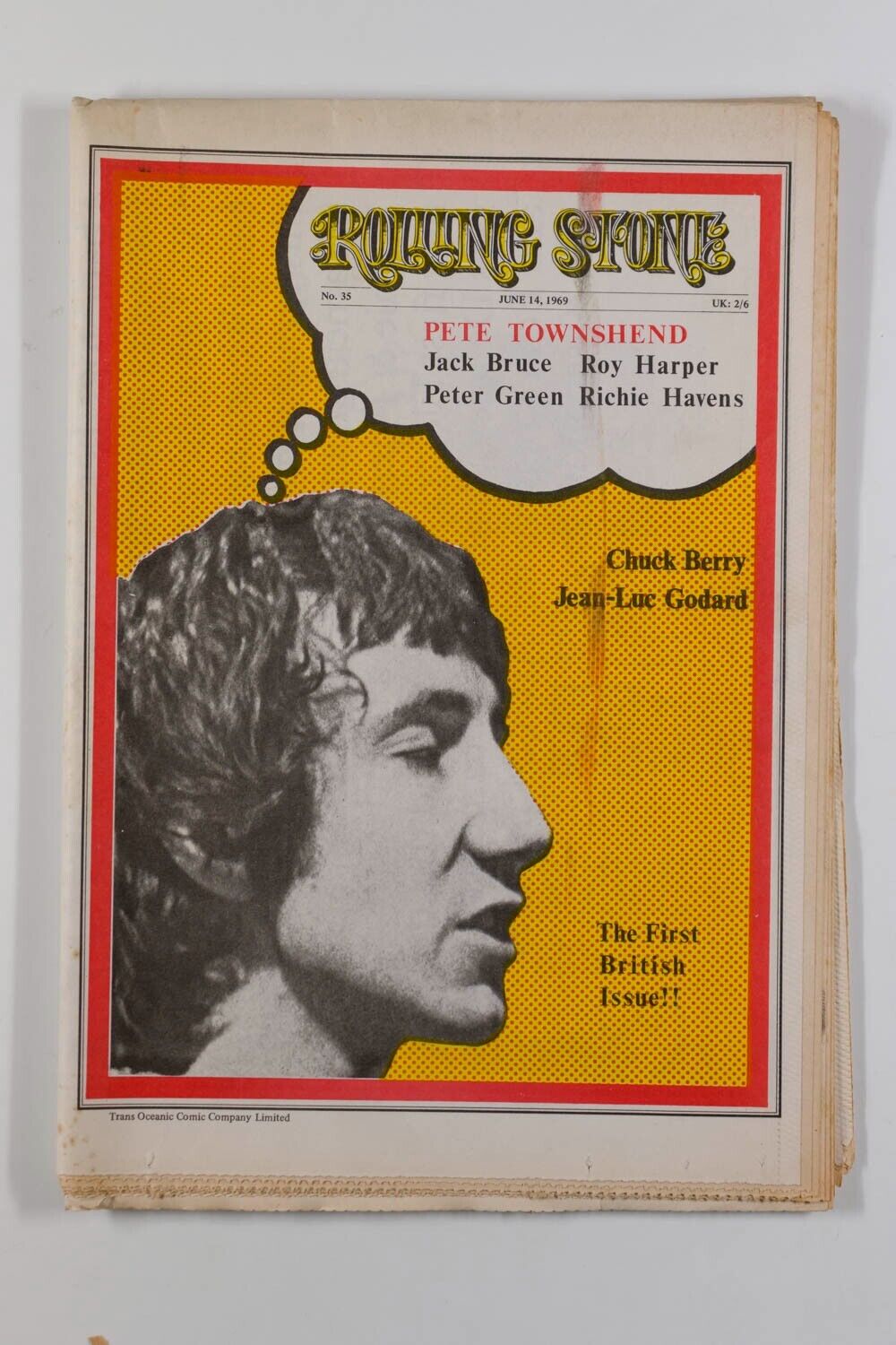 1st UK ROLLING STONE 1 Pete Townshend THE WHO TOMMY POSTER Jean-Luc Godard DYLAN