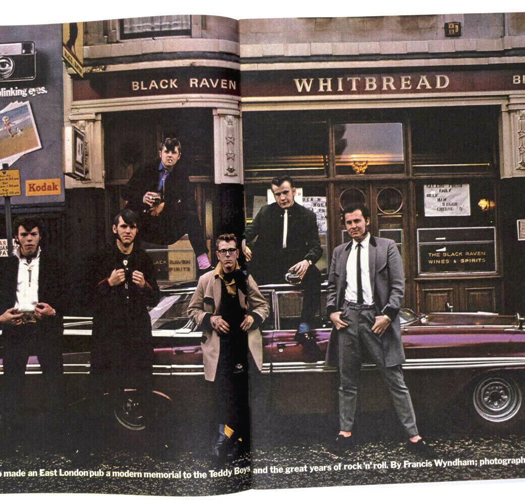 TEDDY BOYS Rockabillies BLACK RAVEN PUB Peter Le Vasseur SUNDAY TIMES MAGAZINE