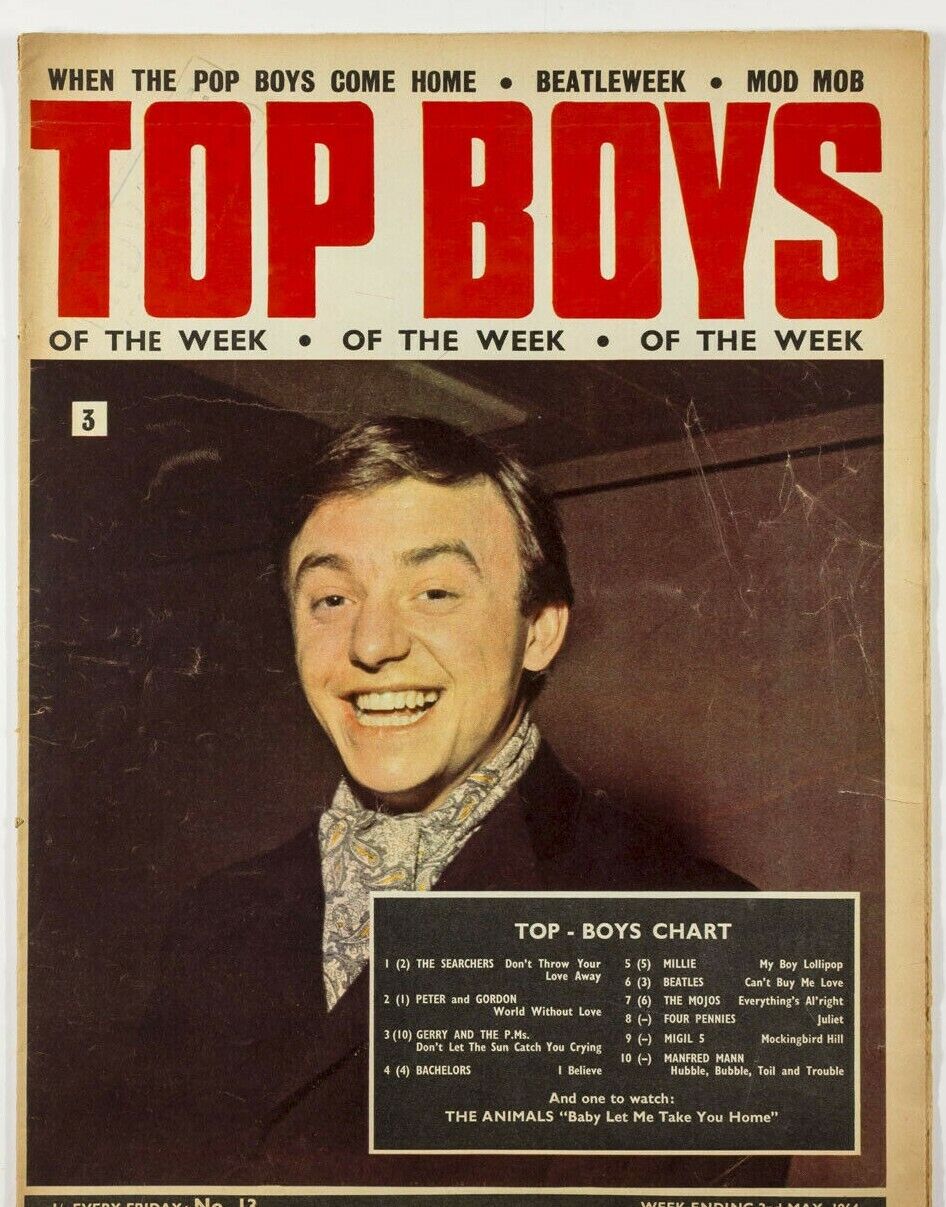 GERRY MARSDEN and the Pacemakers MOD MOB The Beatles TOP BOYS music magazine 60s