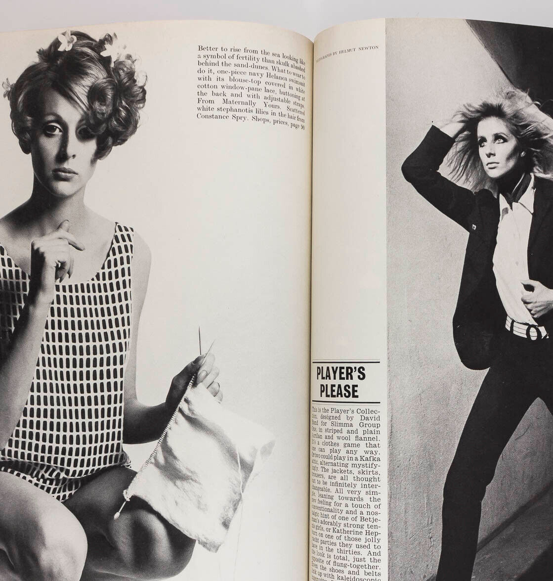 Max Maxwell HELMUT NEWTON Jill Kennington QUEEN MAGAZINE Jan 1966 BRIDGET RILEY