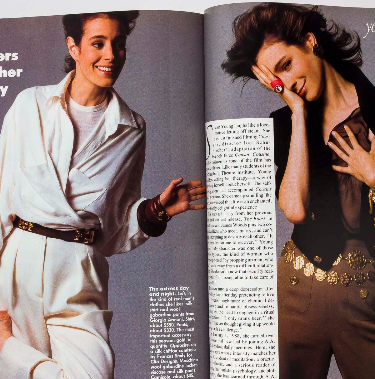 ANNA WINTOUR 1st Vogue magazine PETER LINDBERGH Jeans DENIM November 1988 vtg US