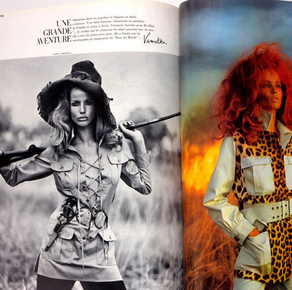 VERUSCHKA Africa RUBARTELLI Jeanloup Sieff COURREGES India PARIS VOGUE July 1968