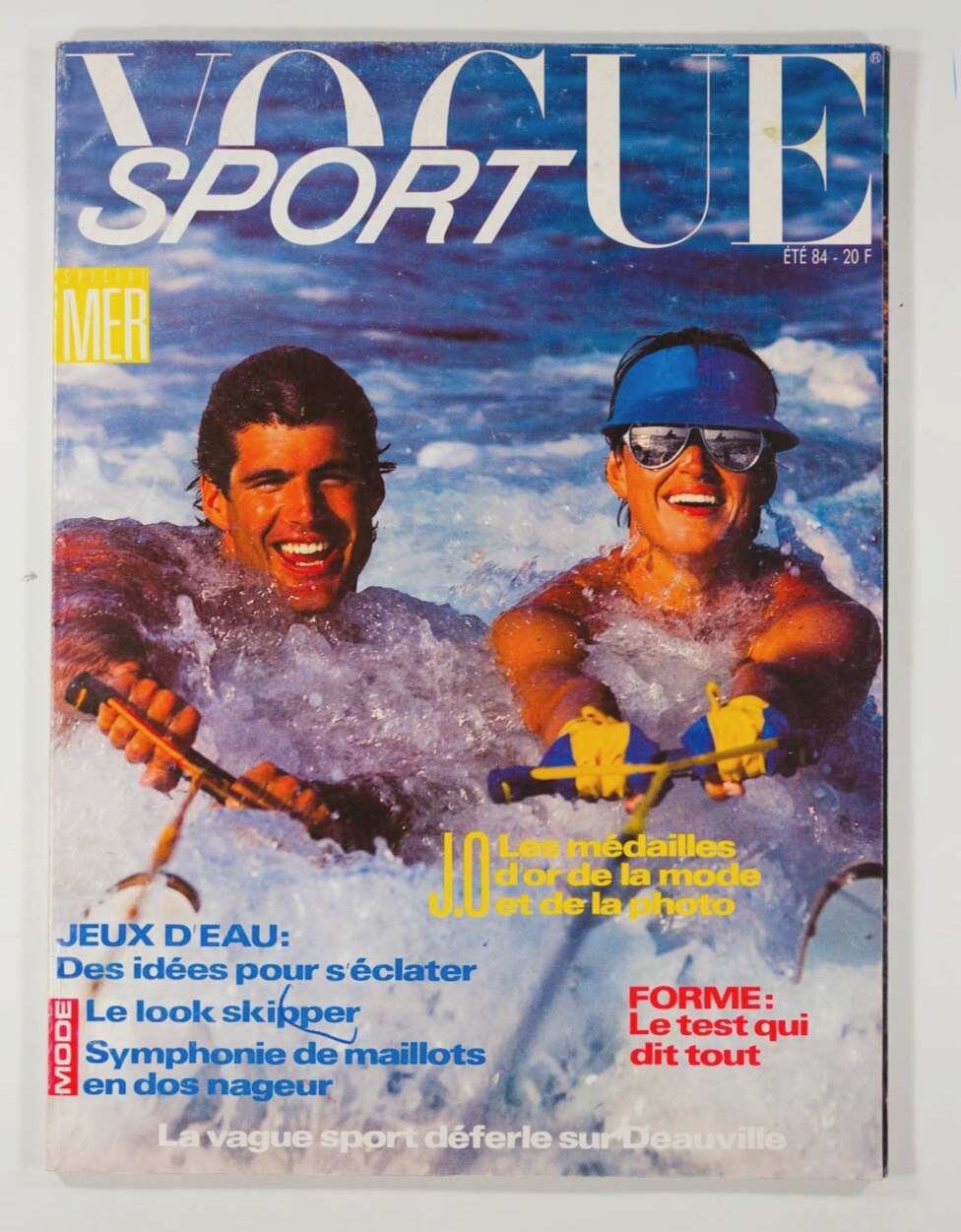 Swimwear OUTERWEAR Deauville VOGUE SPORT magazine 1984 Nautical fashion 80s vtg