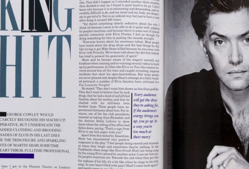Michelle Eabry AUSTRALIA DESIGNER Ken Russell HARPERS September 1986 Martin Shaw