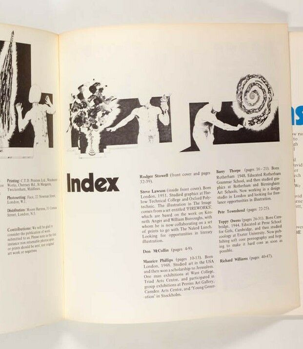 PETE TOWNSHEND Barry Thorpe DON McCULLIN Richard Williams THE IMAGE magazine 70s