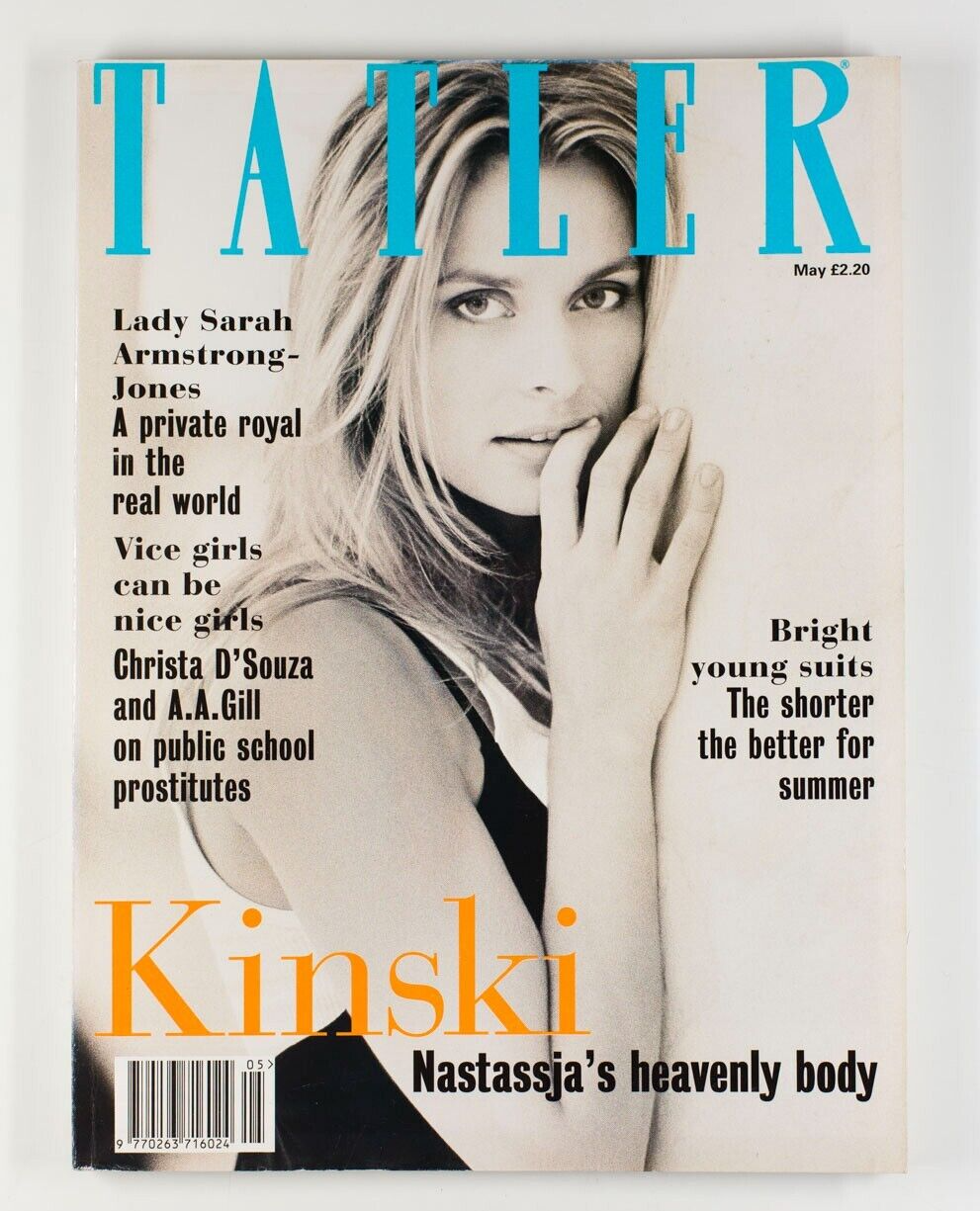Nastassja Kinski SARAH ARMSTRONG JONES Vice TATLER magazine May 1994 AA GILL vtg