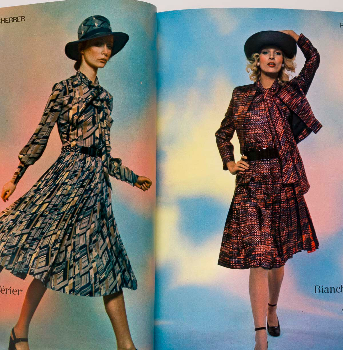 SPRING COLLECTIONS Saint Laurent RENE GRUAU L'Officiel magazine March 1971 DIOR