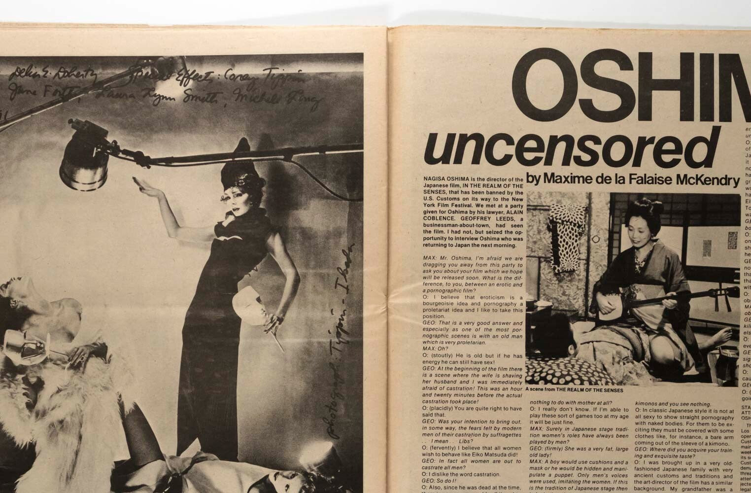 Elizabeth Taylor HELMUT NEWTON Jane Forth Nagisa Oshima  INTERVIEW MAGAZINE 1976