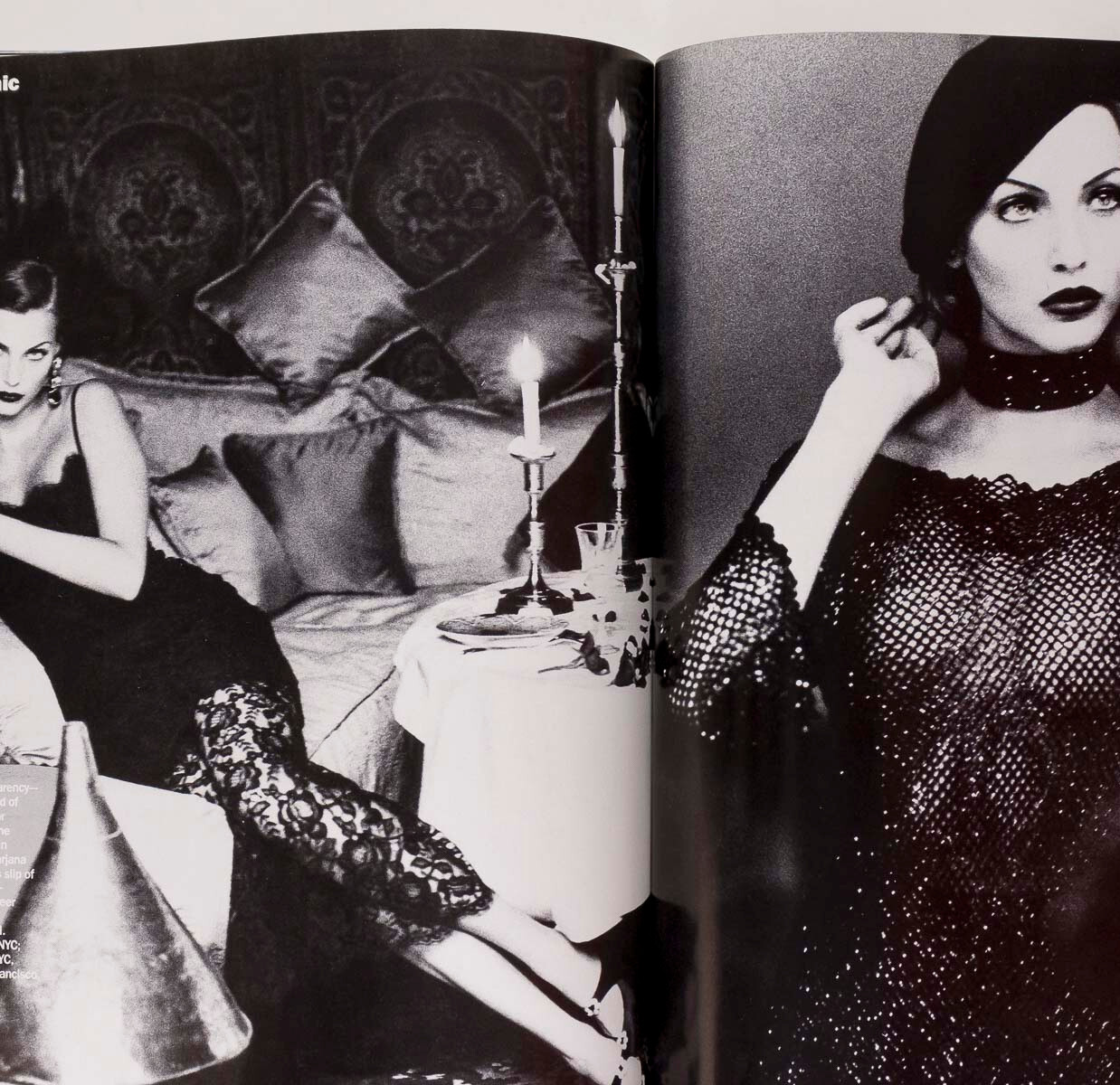 Claudia Schiffer CHRISTY Helmut Newton McMENAMY Vogue September 1992 Naomi