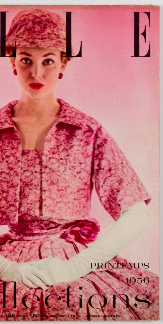 Spring Collections 1956 Dior PATOU Oleg Zinger KAZAN Pierre Simon ELLE MAGAZINE
