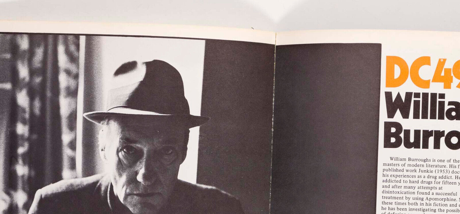 WILLIAM BURROUGHS Sarah Moon PENNY SLINGER The Image magazine 1972 David Bailey
