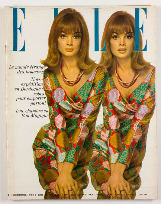 Jean Shrimpton IAN FLEMING Ernest Hemingway ELLE June 1964 Simone Signoret 007