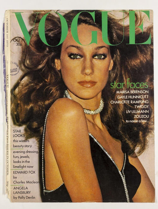 MARISA BERENSON by HELMUT NEWTON Vogue magazine original poster COVER PAGE ONLY