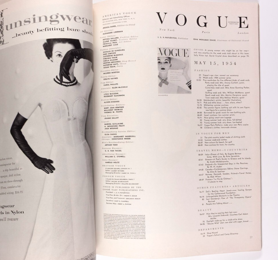 Jean Patchett SALVADOR DALI Herbert Matter VOGUE May 1954 Penn RBW Rene Bouche
