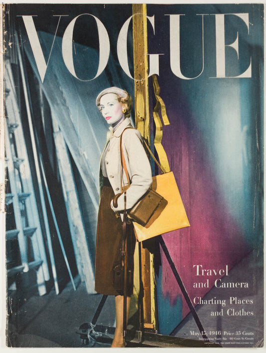 Cecil Beaton ANDREA JOHNSON Travel WAMSUTTA Vogue magazine May 1946 ~ COVER ONLY