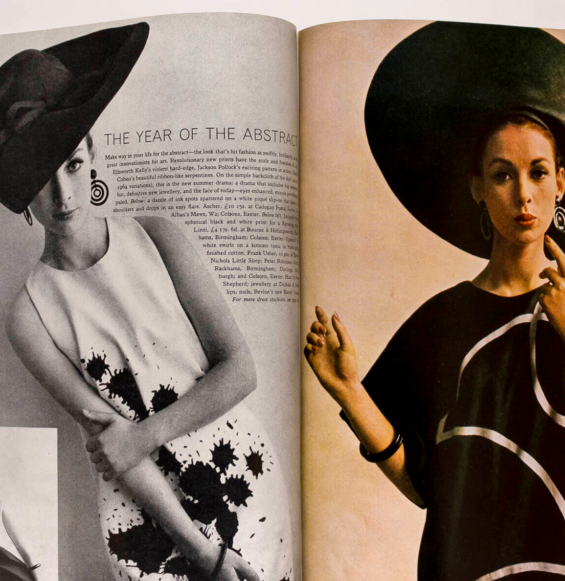 Veruschka JEAN SHRIMPTON Andre Malraux UK HARPERS April 1964 Givenchy BALENCIAGA
