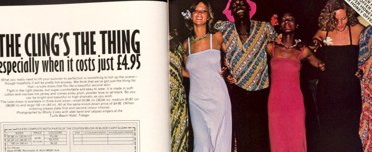 Swimwear LINDA McCARTNEY Jive dancing HONEY MAGAZINE June 1975 50 birthday gift