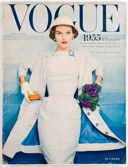 ANNE ST MARIE Blumenfeld COLE PORTER Dagmar SICILY Giacometti VOGUE January 1955